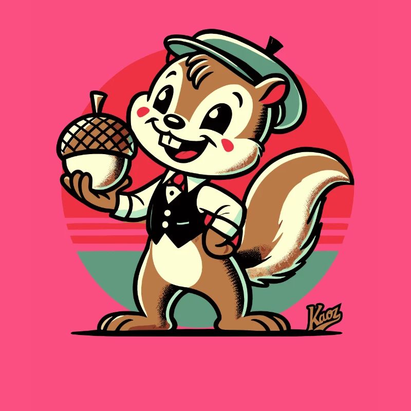 Squirrel with hazelnut