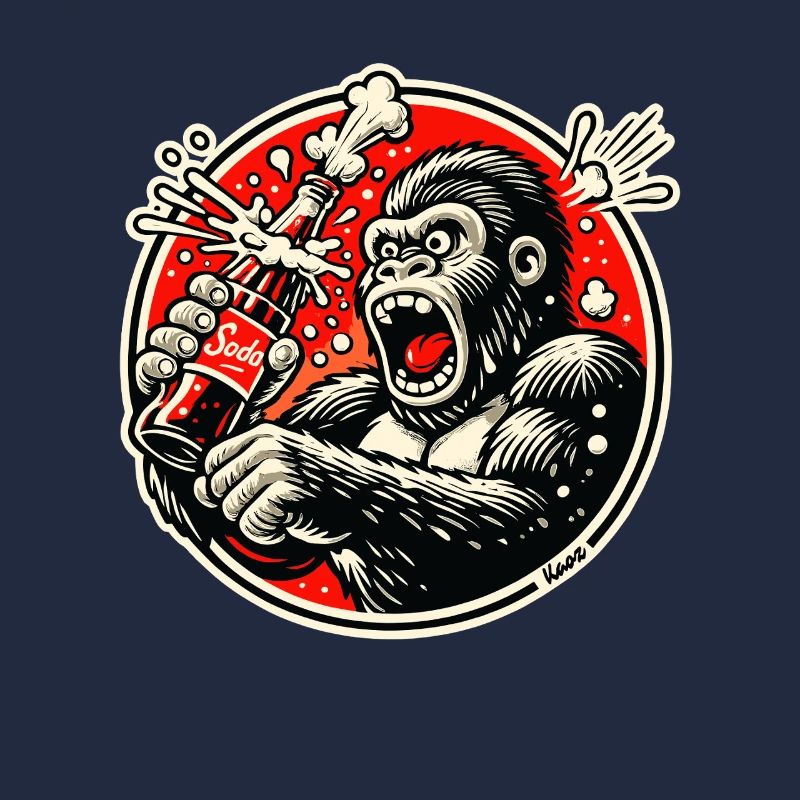Soda Gorilla dans un comic rétro