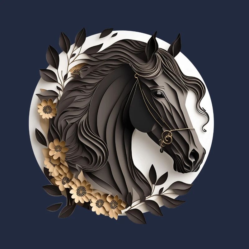 Style de papier de cheval frison