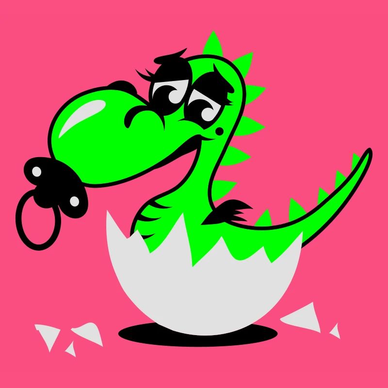 A small dragon baby with pacifier
