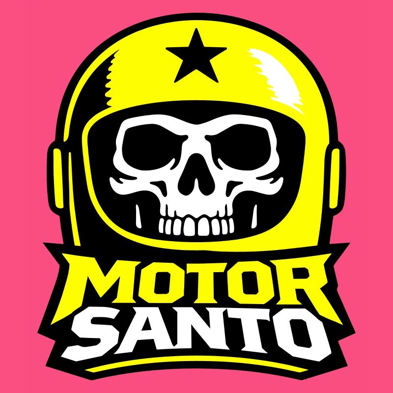 Motor Santo Skull Logo