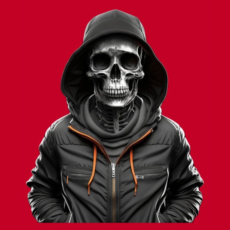 Skelett mit Pullover