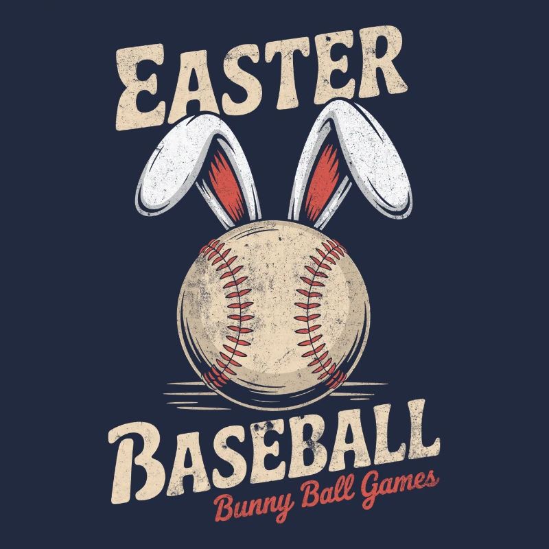Baseball avec oreilles de lapin Conception de Pâques