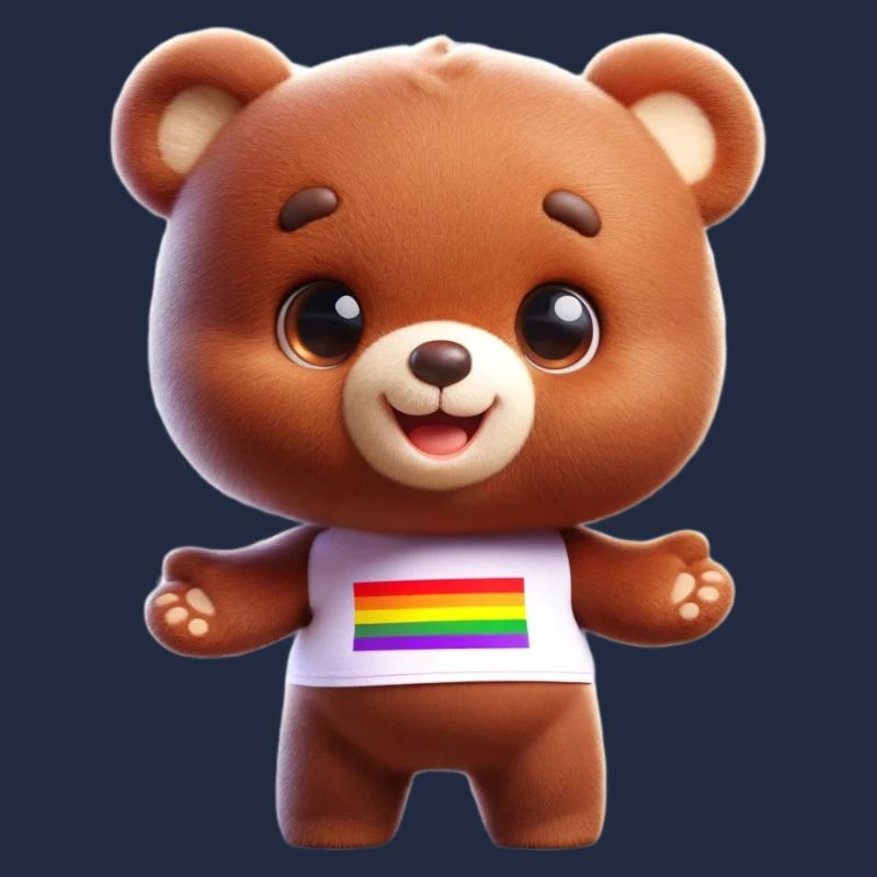 Teddy Tom mit Regenbogenshirt