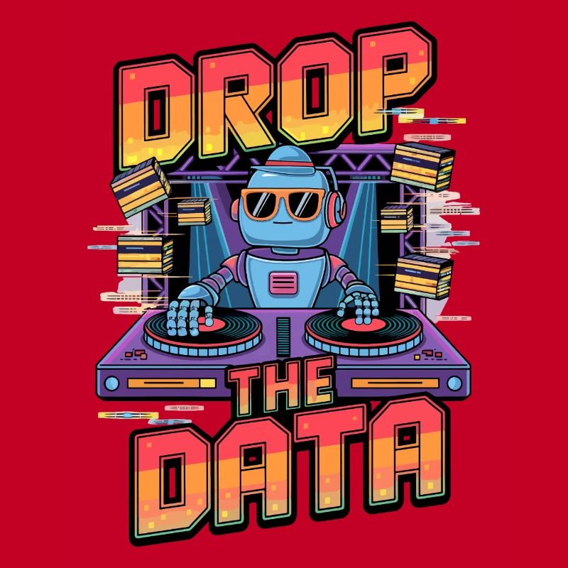 Drop the Data DJ Robot Techno Design