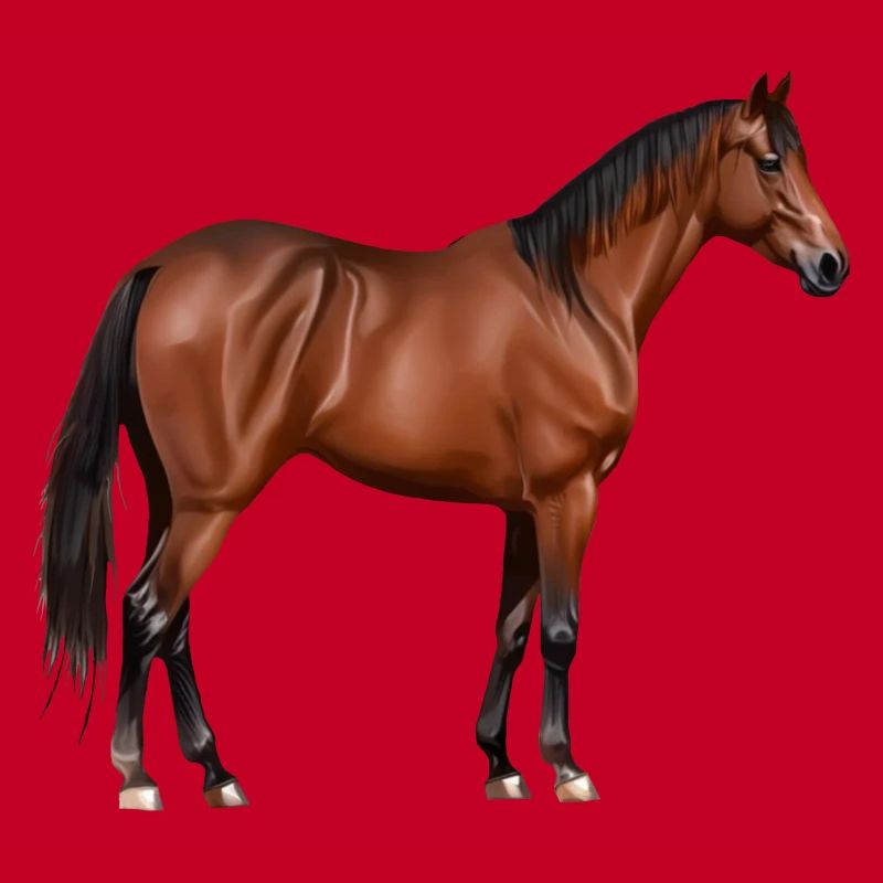 Serafina - cheval brun, debout