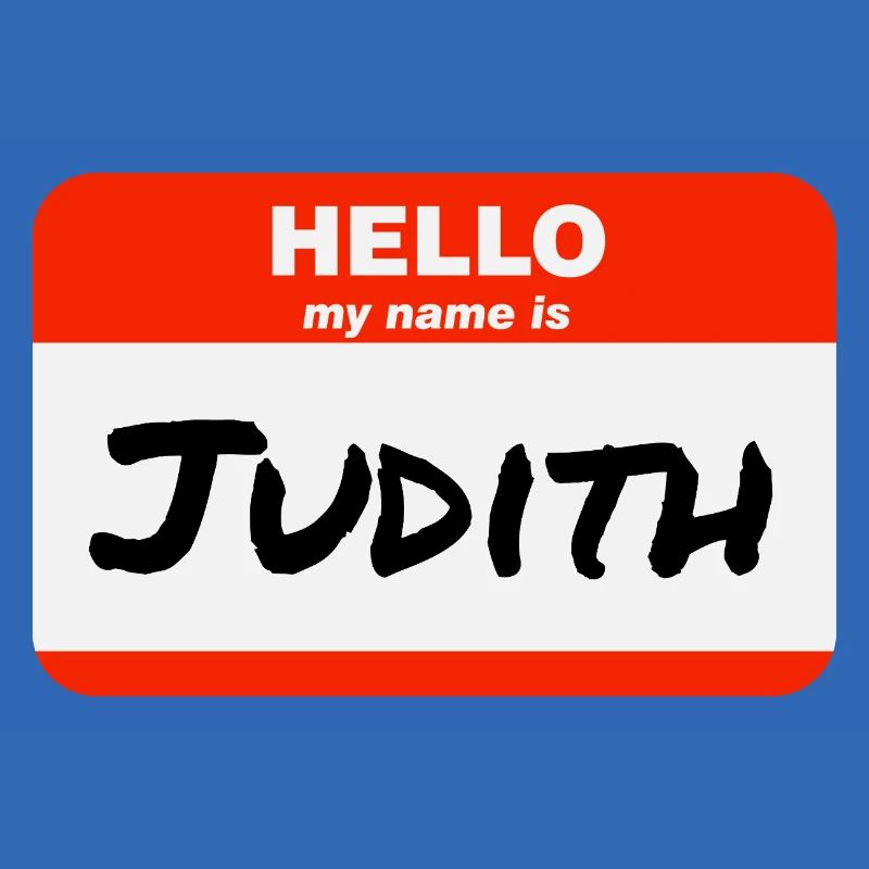 Hello My Name Is Judith Label Name Tag