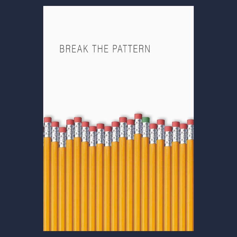 Bryt mönstret Minimalistisk statementdesign