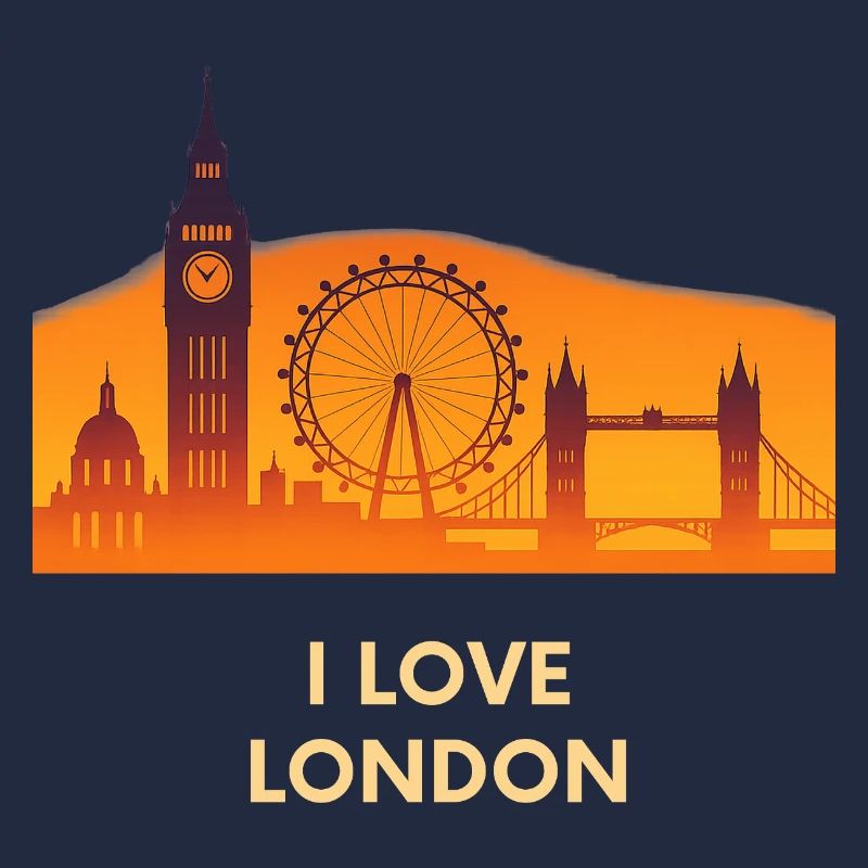 J’adore le Skyline de Londres Coucher de soleil