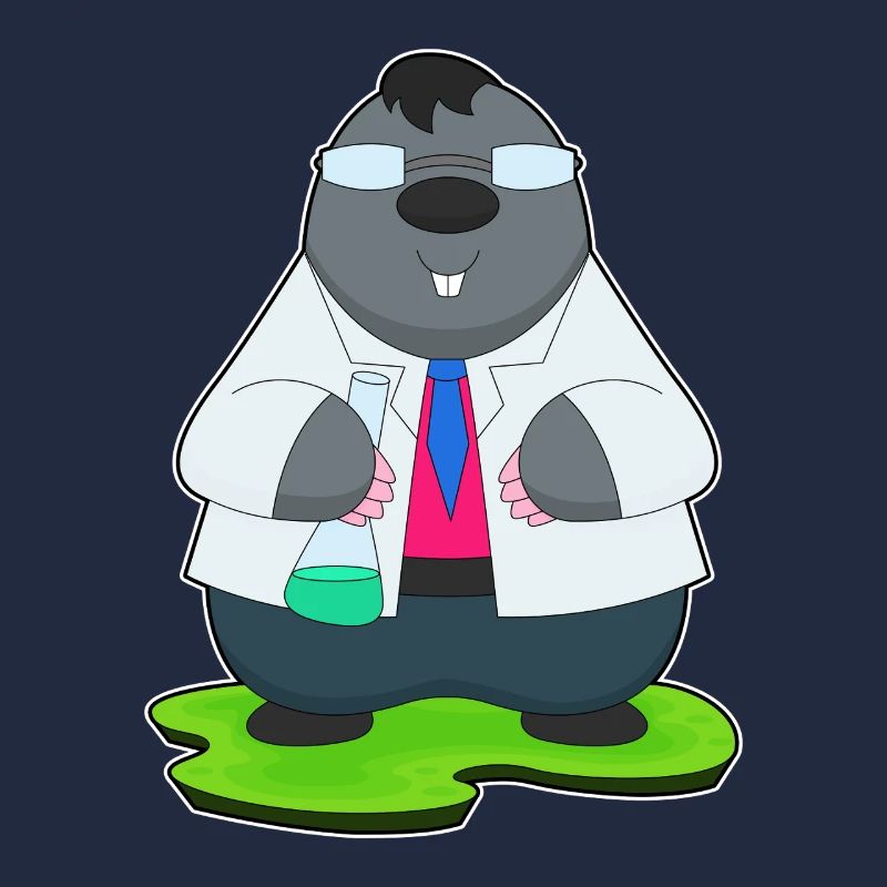 Mole Scientist Test Tube Laboratory
