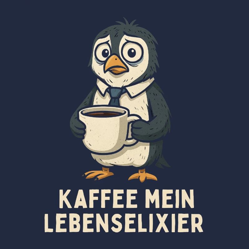 Kaffee Lebenselixier Pinguin