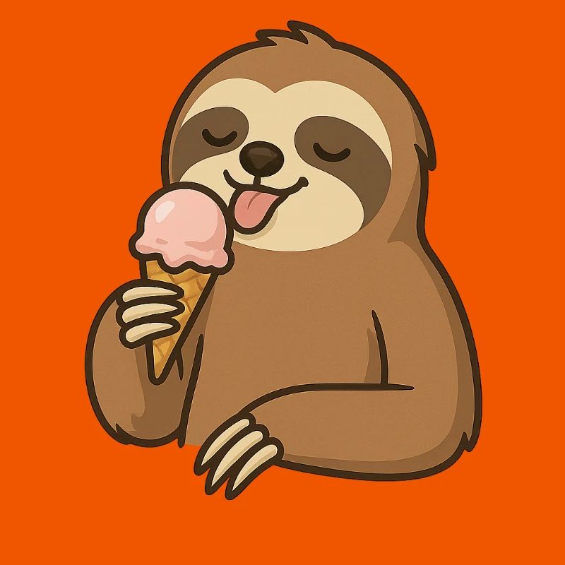 faultier mit Eis