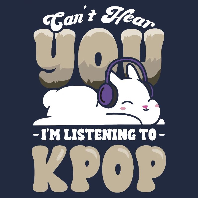 Kpop Hase mit Kopfhörern