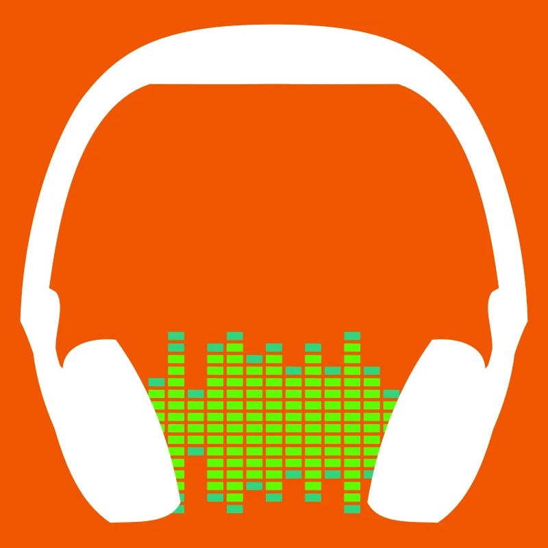 Casque Techno Music Party Equalizer Waves Logo