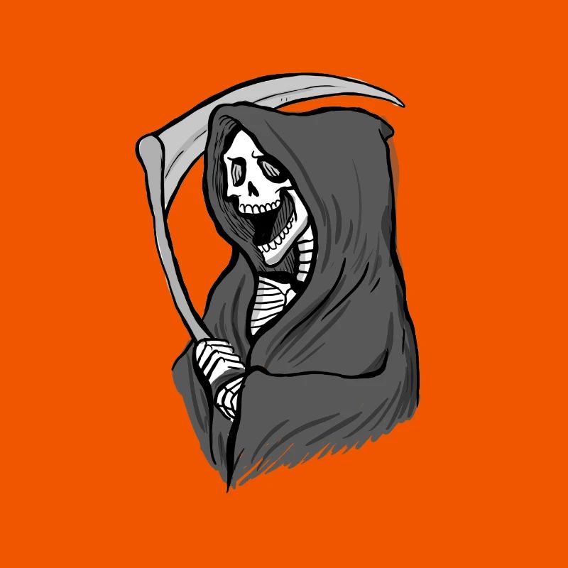 Illustration des Todes – Dunkle Kunst mit Sense