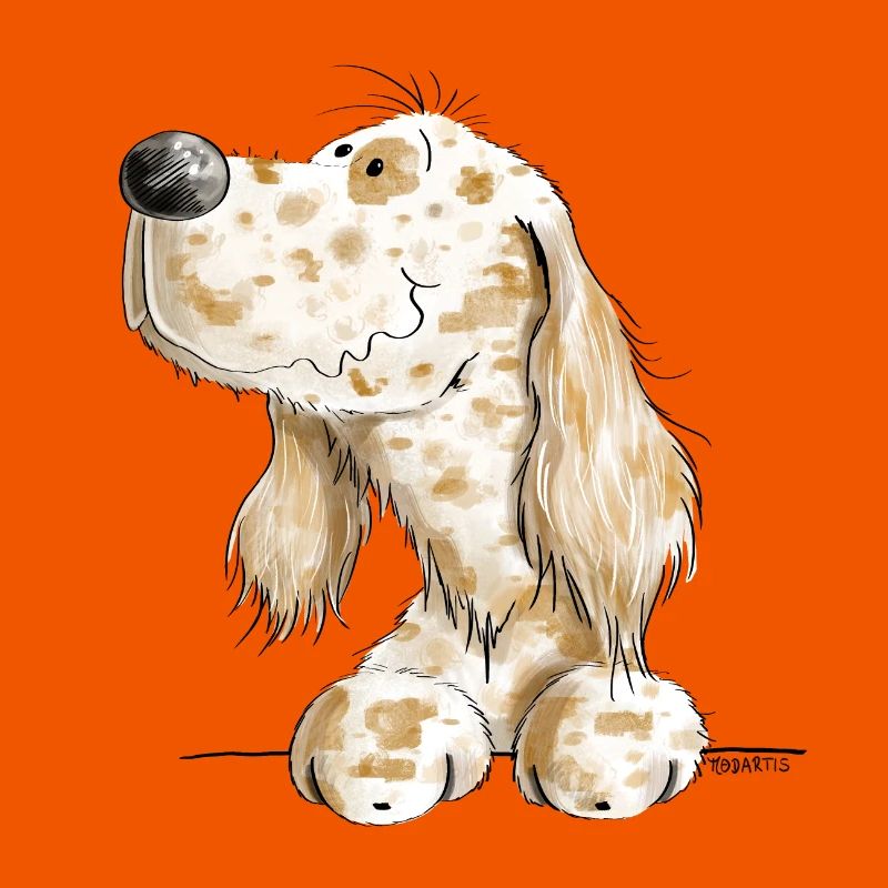 Englischer Setter Kopf I Hunde Comic Geschenk