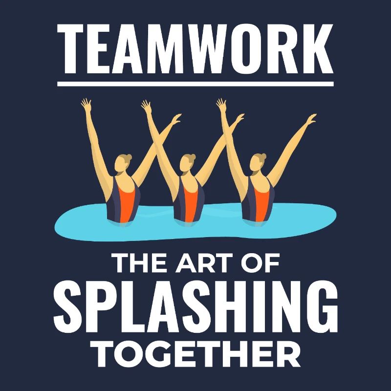 Teamwork Spritzwasser Design Synchronschwimmen