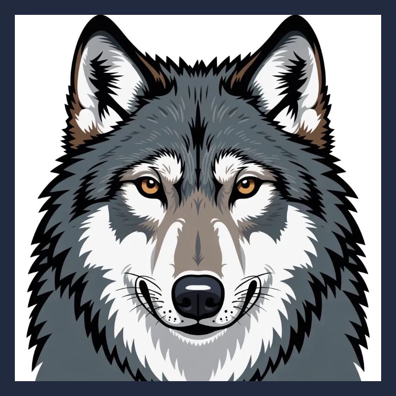 Wolf Illustratives Porträt