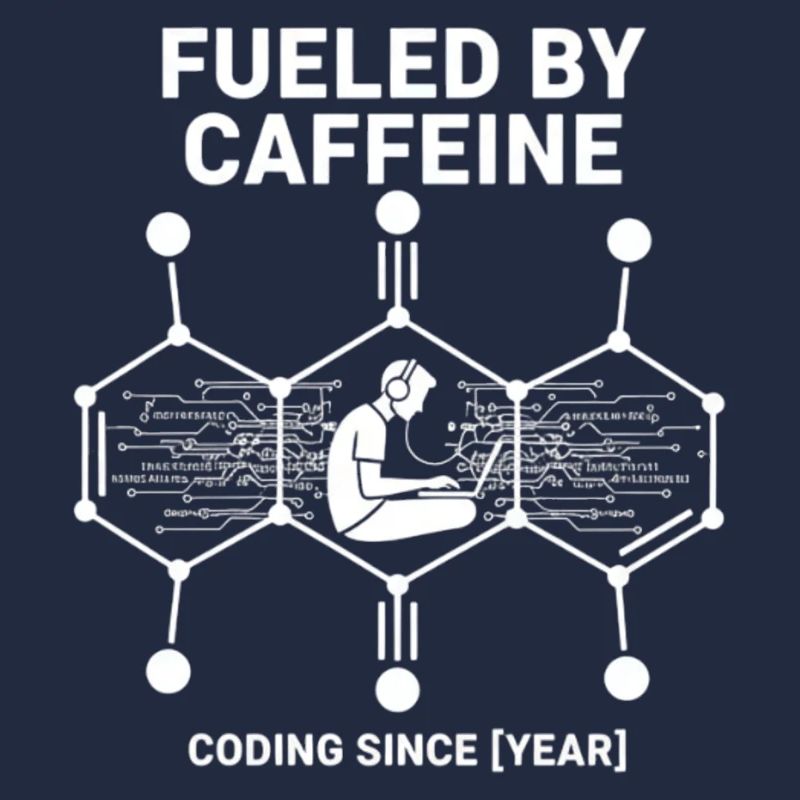 Fueled by Caffeine Coding Shirt | Programmer