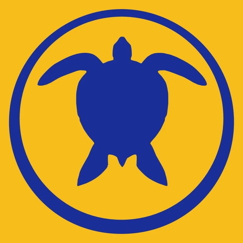 Water turtle circle round silhouette icon
