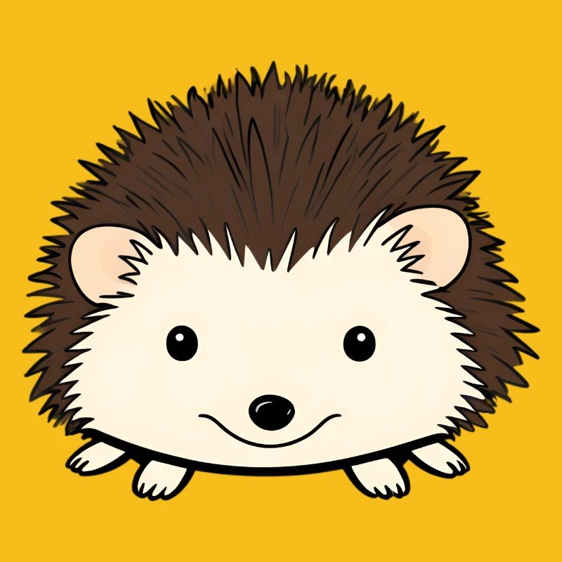 Hérisson mignon avec un visage amical