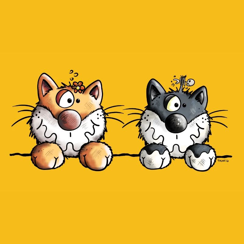 Two funny cats