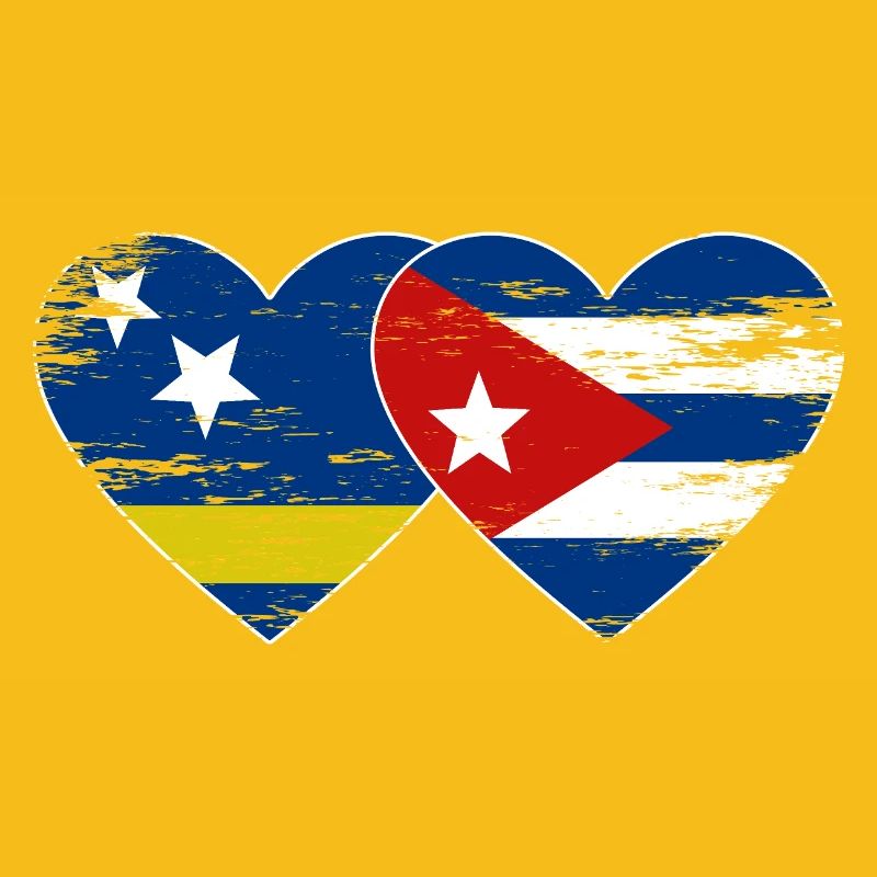 Cœur du drapeau de Curaçao Cuba utilisé