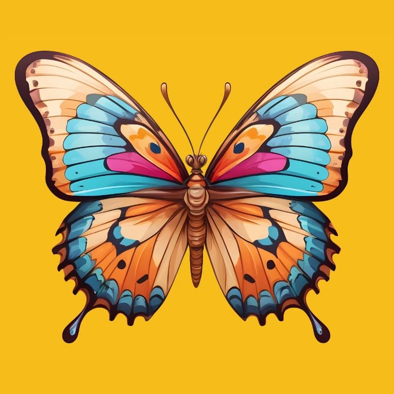 Dessin de papillon coloré