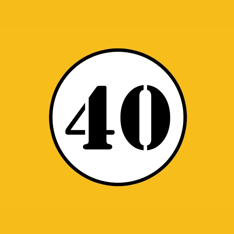 NUMMER 40 Vierzig Geburtstag Geschenk