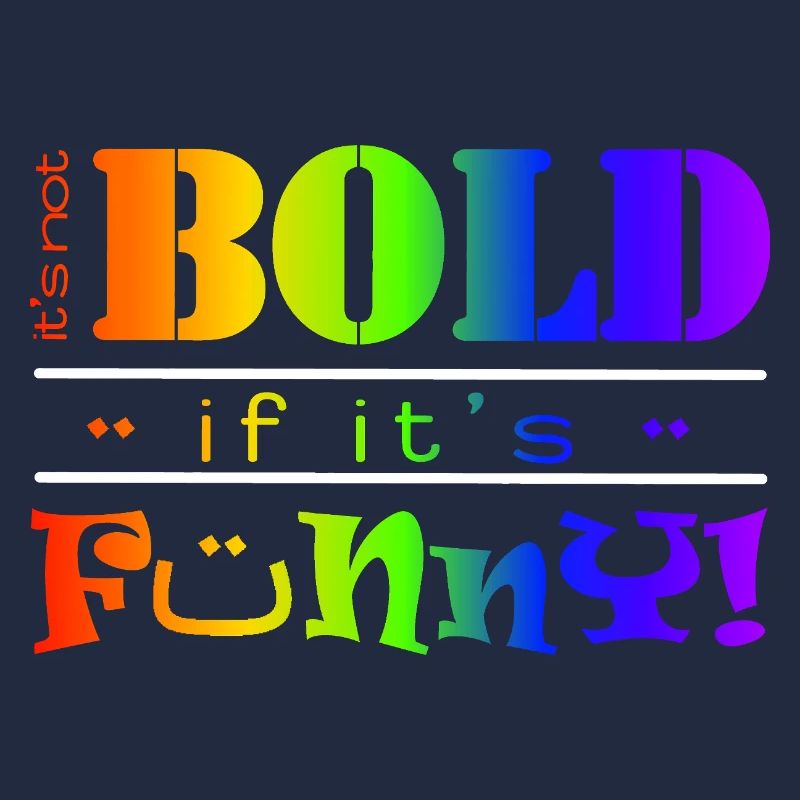 Lebendiger Regenbogen Lustiges Mutiges Textdesign