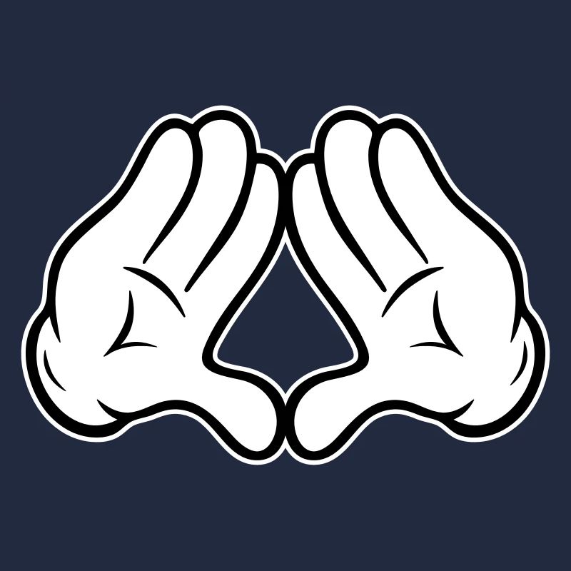 Hands Diamond Pyramid Triangle Rhombus Comic Style
