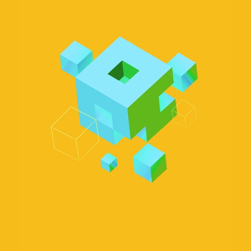 cube pixel 3d nerd game mind craft Rubix Zauber