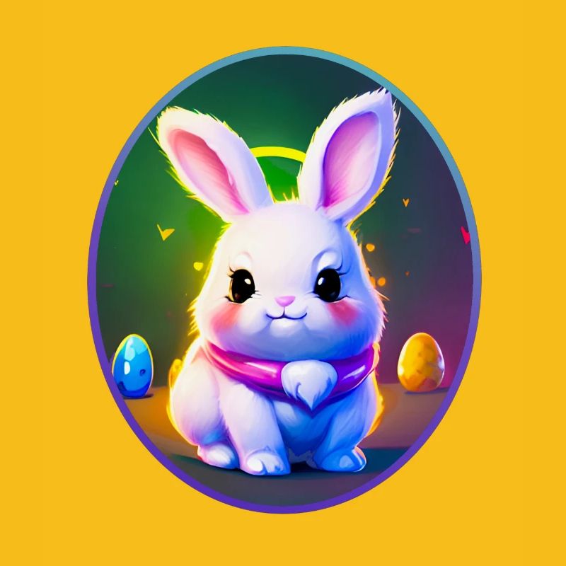Easter egg with Easter bunny motif