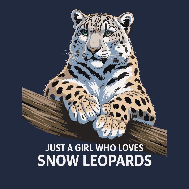 Léopard de neige de glace avec un regard affectueux