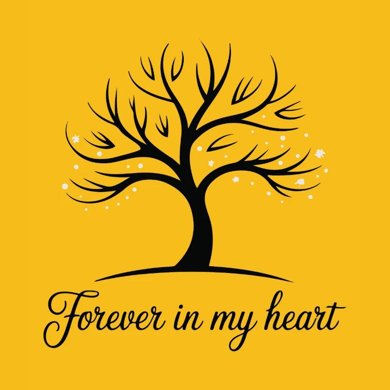 Conception d'arbre de cœur éternel