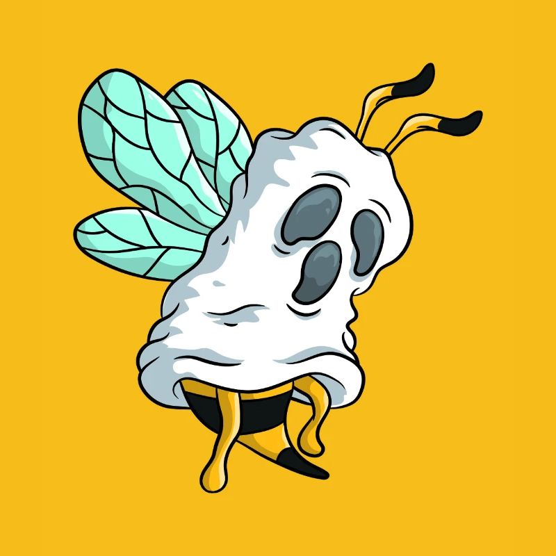 Ghost Bee Illustration