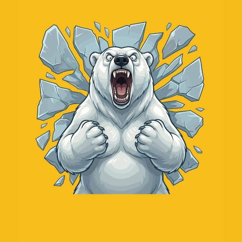 Polarbär bricht Eis