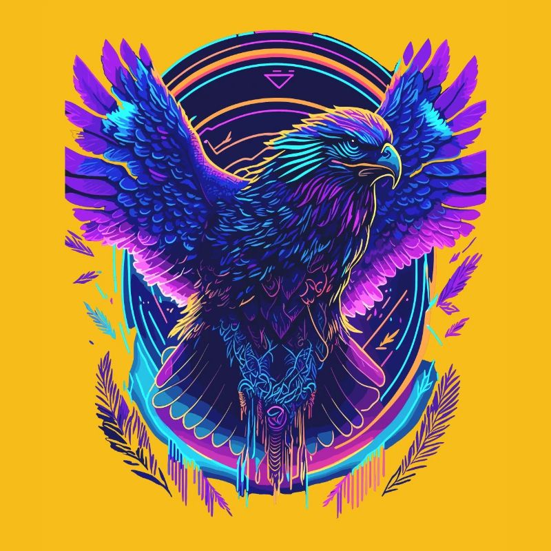 Aigle volant Synthwave