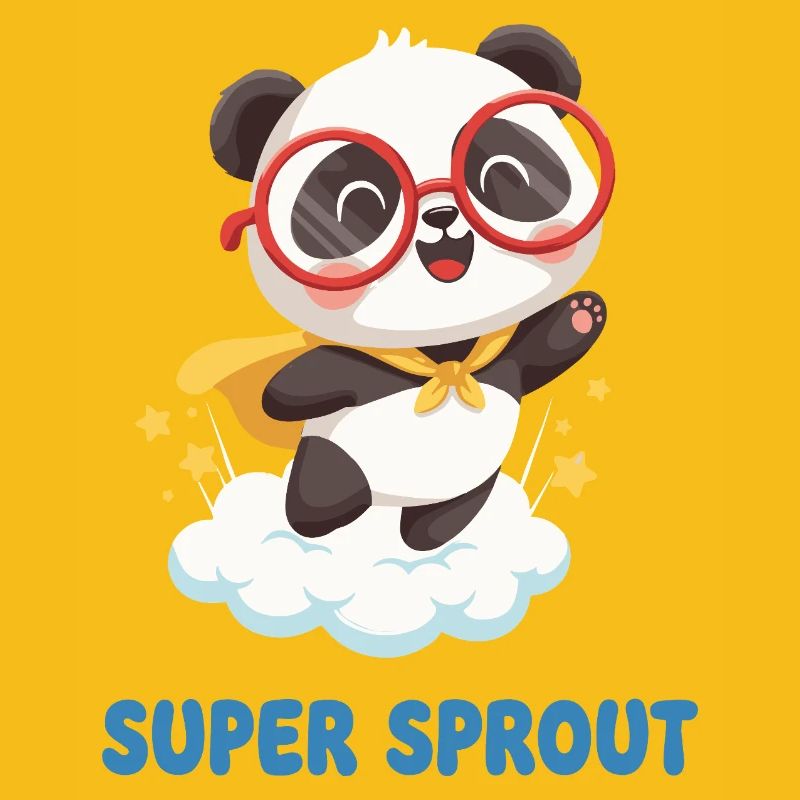 Süßer Super Sprout Panda mit Kappe