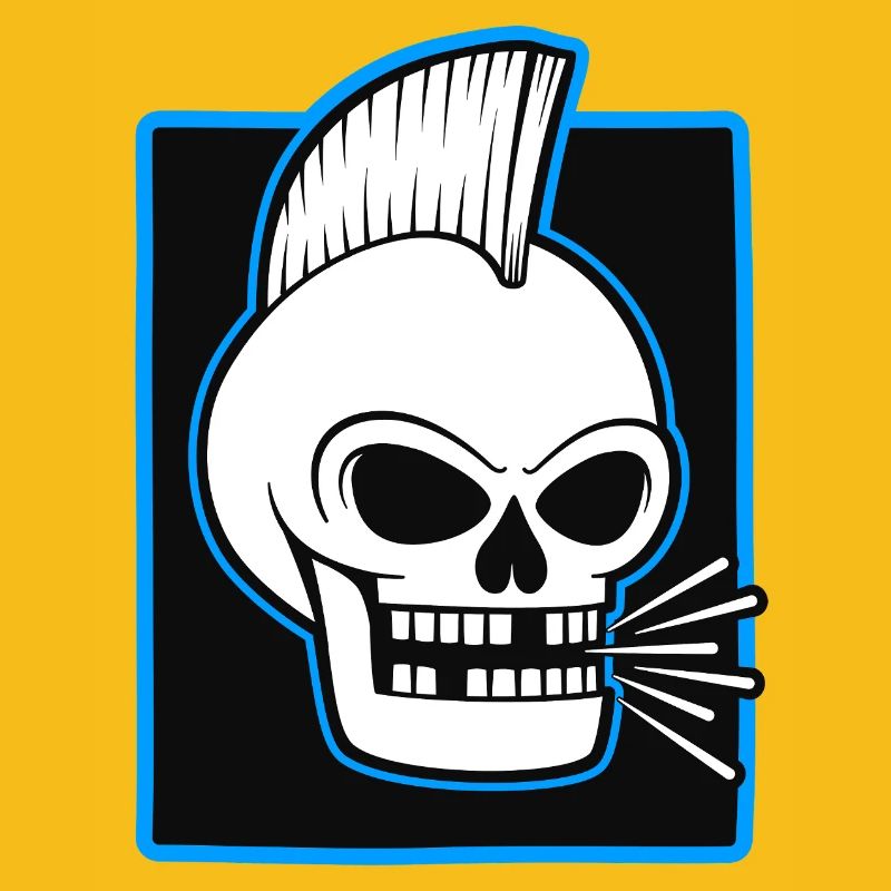 Skull Mohawk Punk-Grafik