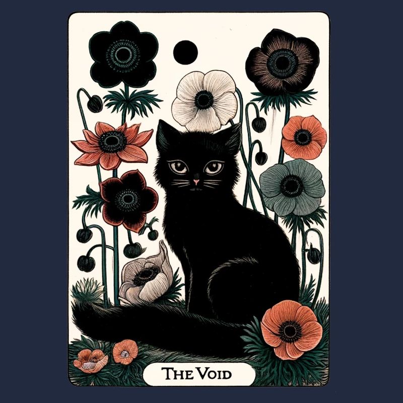 Void Cat in Bloom Tarot