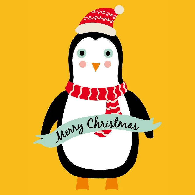 Mignon Pingouin de Noël Joyeux Noël