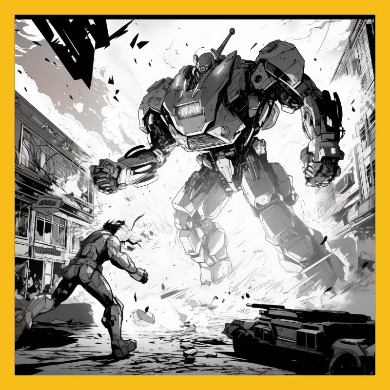 Bande dessinée de combat de robots