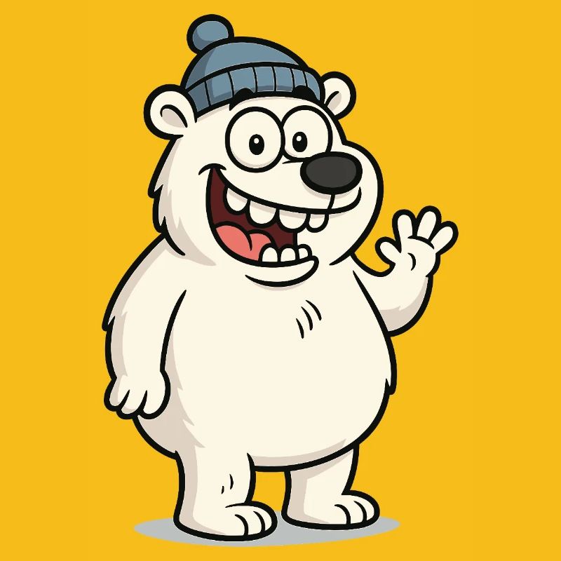 Cute bear with hat