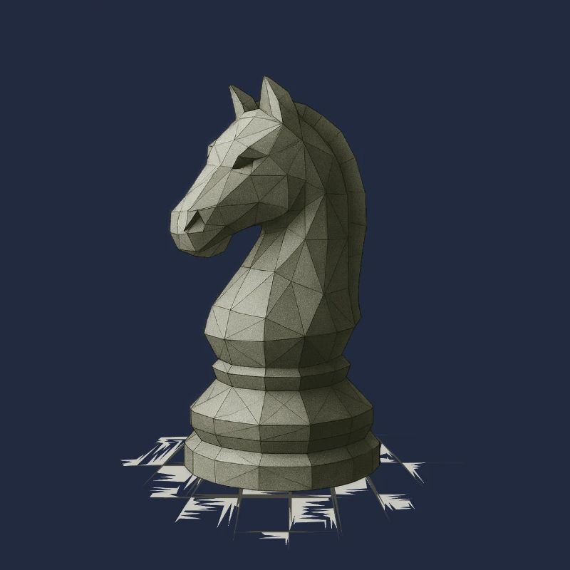 Conception du cavalier d’échecs à faible polygonisme