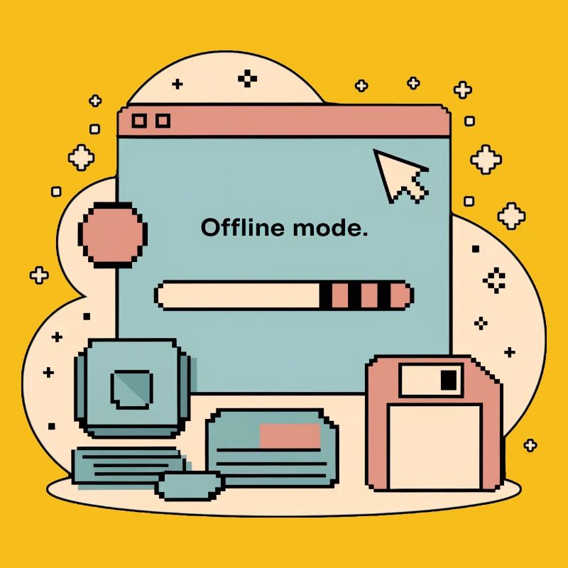 Offline Mode Retro Internet