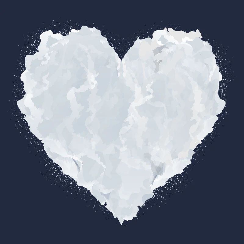 Cœur de nuages – Cœur blanc à la texture douce