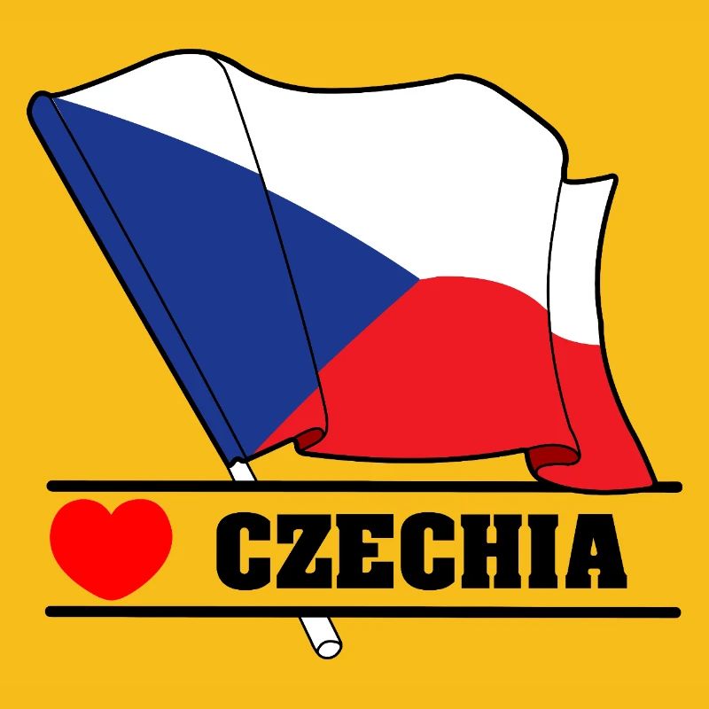 RÉPUBLIQUE TCHÈQUE – Drapeau avec cœur
