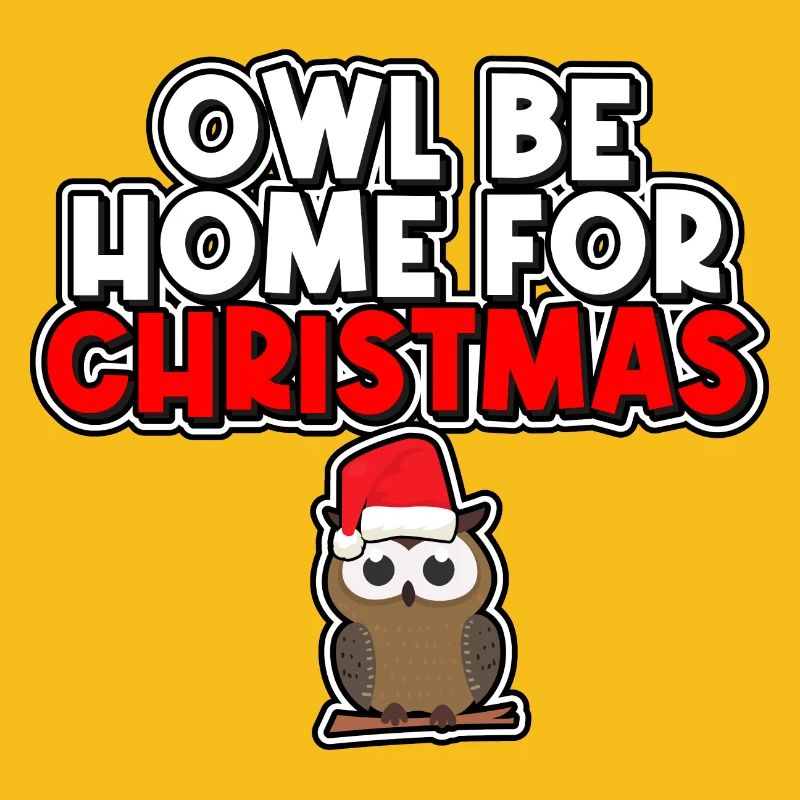 Eule wird zu Weihnachten zu Hause sein