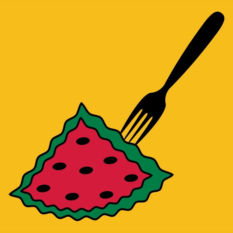 Melone mit Gabel